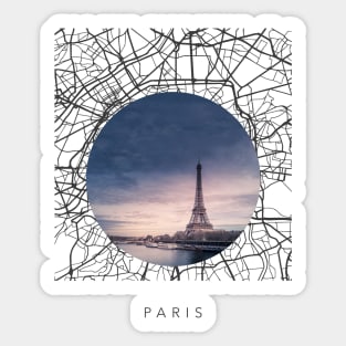 Paris Streets Collage Sticker